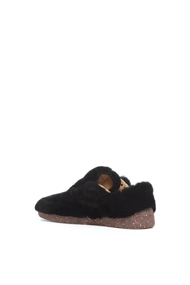 Gabriela Hearst Ohio Slip-on Sneaker in Black Shearling | Thumbnail 3