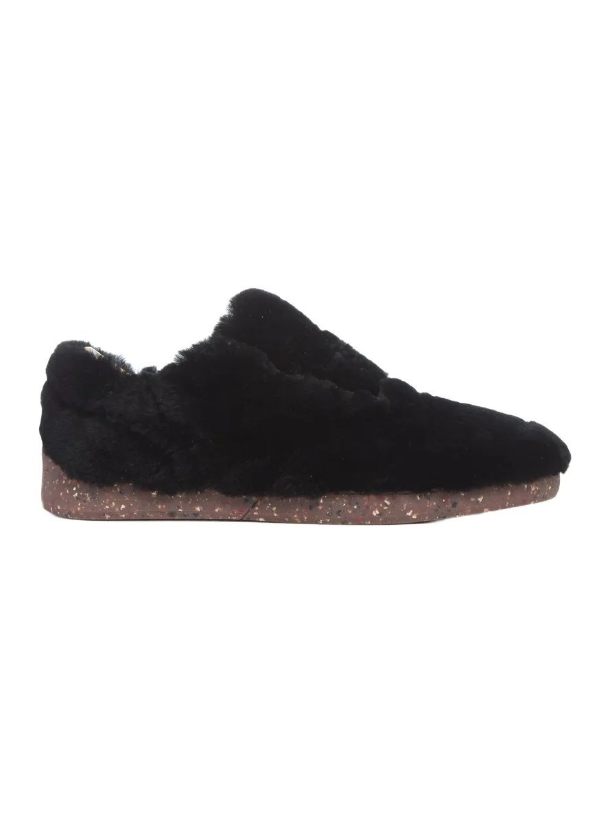 Gabriela Hearst Ohio Slip-on Sneaker in Black Shearling