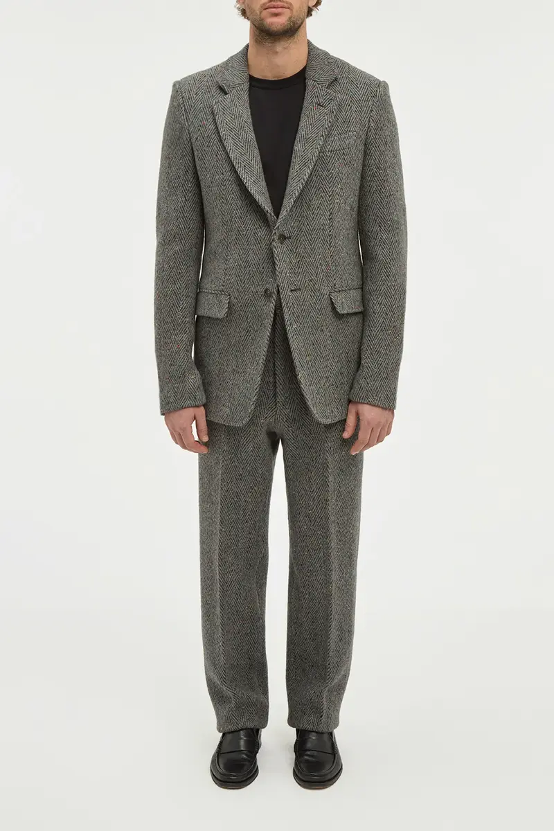Gabriela Hearst Harold Straight-leg Trouser in Charcoal Multi Cashmere Wool Herringbone | Thumbnail 2 Gabriela Hearst Harold Straight-leg Trouser in Charcoal Multi Cashmere Wool Herringbone | Thumbnail 2