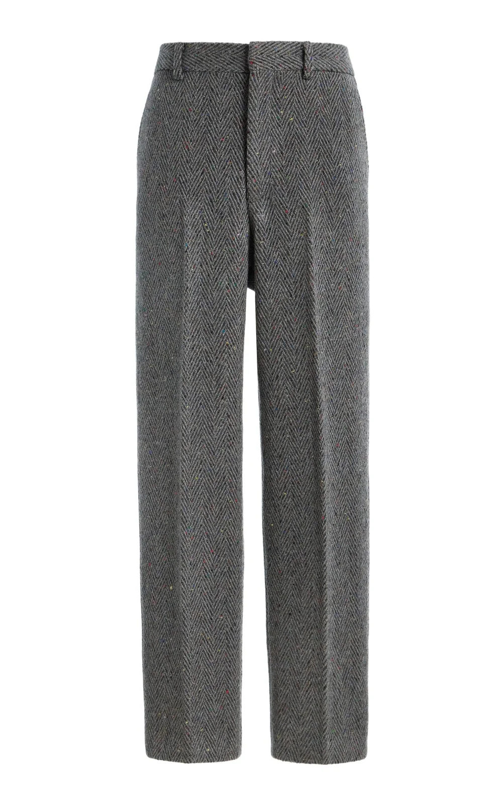 Harold Straight-leg Trouser in Charcoal Multi Cashmere Wool Herringbone Harold Straight-leg Trouser in Charcoal Multi Cashmere Wool Herringbone