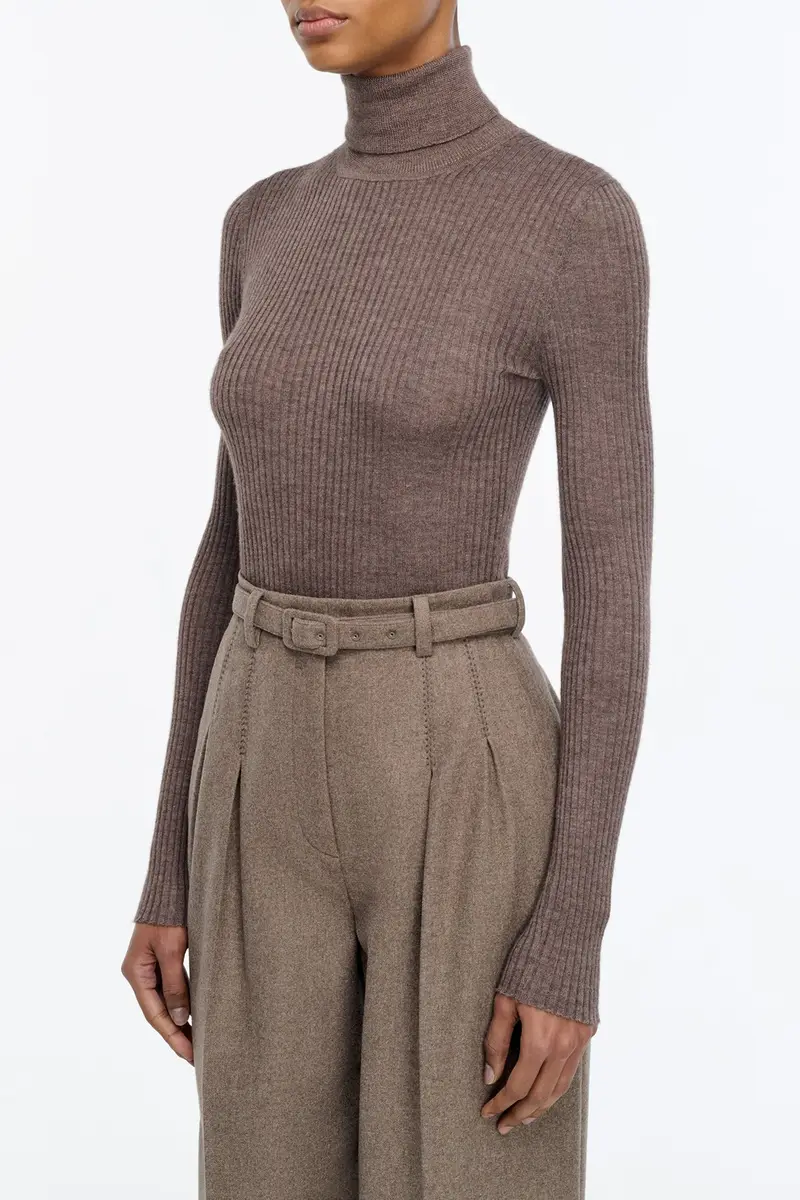 Gabriela Hearst Peppe Knit Turtleneck in Walnut Cashmere Silk | Thumbnail 3 Gabriela Hearst Peppe Knit Turtleneck in Walnut Cashmere Silk | Thumbnail 3