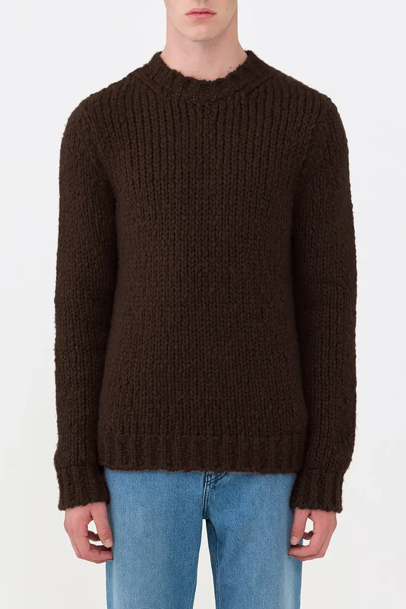 Gabriela Hearst Lawrence Knit Sweater in Chocolate Welfat Cashmere | Thumbnail 2 Gabriela Hearst Lawrence Knit Sweater in Chocolate Welfat Cashmere | Thumbnail 2