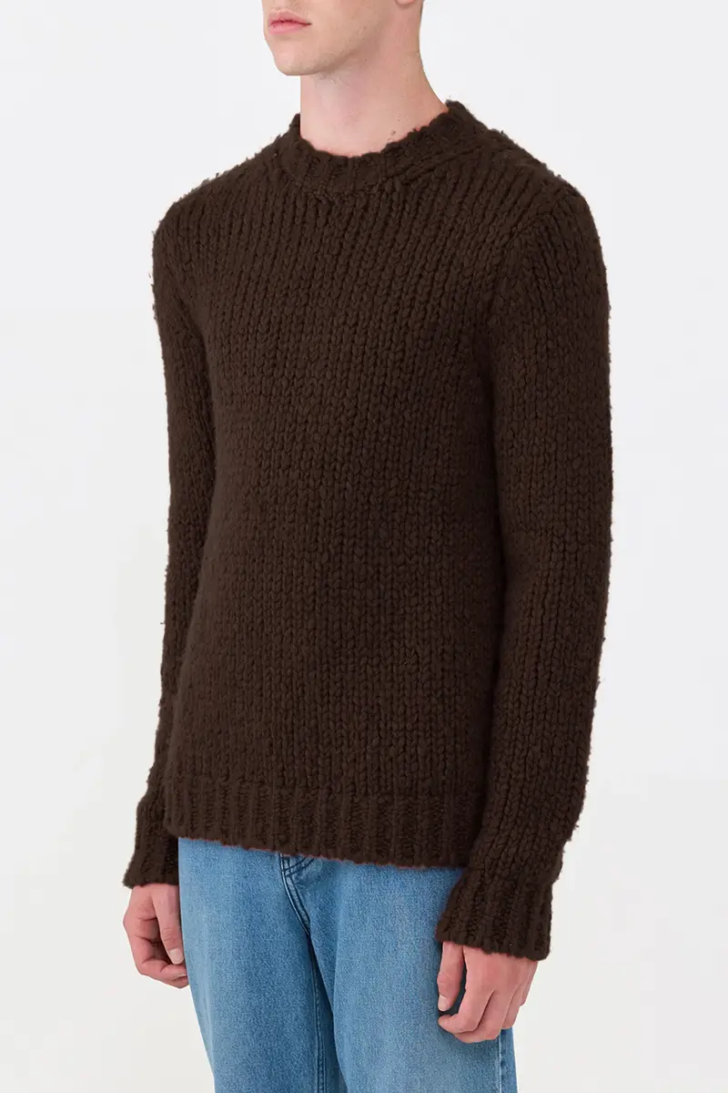 Gabriela Hearst Lawrence Knit Sweater in Chocolate Welfat Cashmere | Thumbnail 3 Gabriela Hearst Lawrence Knit Sweater in Chocolate Welfat Cashmere | Thumbnail 3