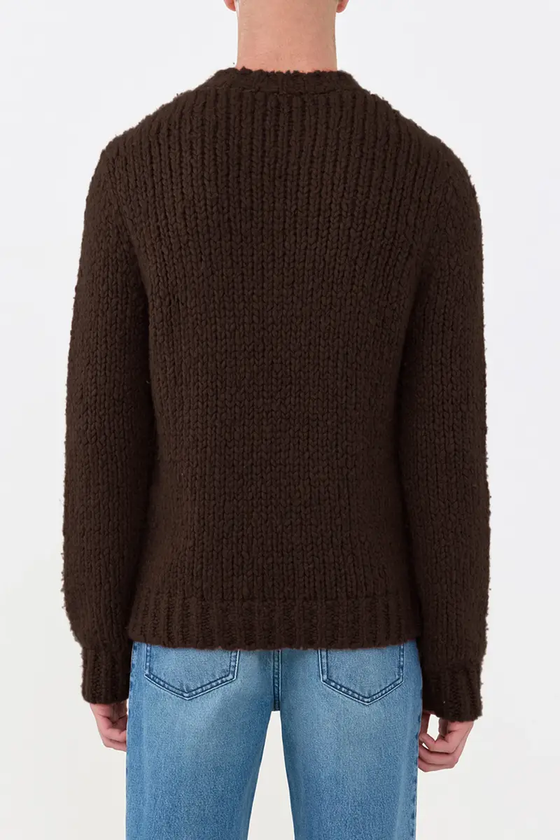 Gabriela Hearst Lawrence Knit Sweater in Chocolate Welfat Cashmere | Thumbnail 4 Gabriela Hearst Lawrence Knit Sweater in Chocolate Welfat Cashmere | Thumbnail 4
