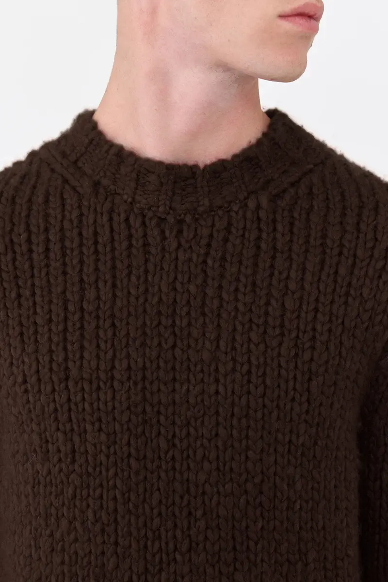 Gabriela Hearst Lawrence Knit Sweater in Chocolate Welfat Cashmere | Thumbnail 5 Gabriela Hearst Lawrence Knit Sweater in Chocolate Welfat Cashmere | Thumbnail 5