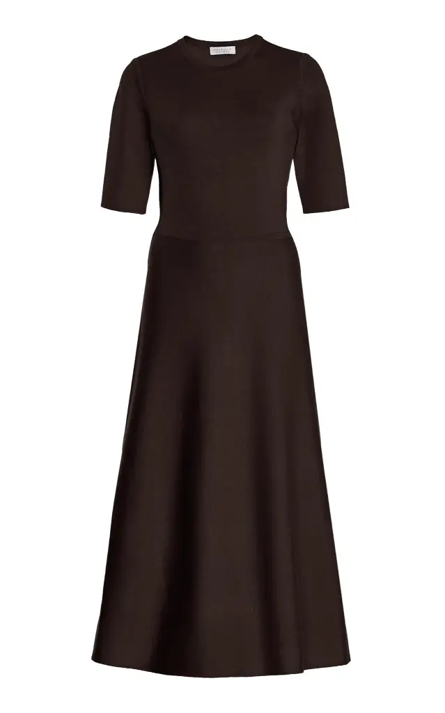 Seymore Knit Midi Dress in Chocolate Merino Wool Cashmere Seymore Knit Midi Dress in Chocolate Merino Wool Cashmere