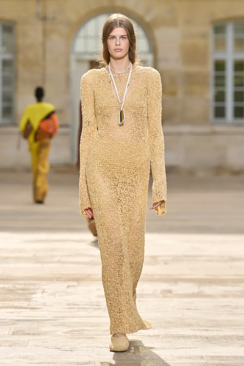Gabriela Hearst Elinea Knit Maxi Dress in Hay Silk Cashmere Linen | Thumbnail 2 Gabriela Hearst Elinea Knit Maxi Dress in Hay Silk Cashmere Linen | Thumbnail 2