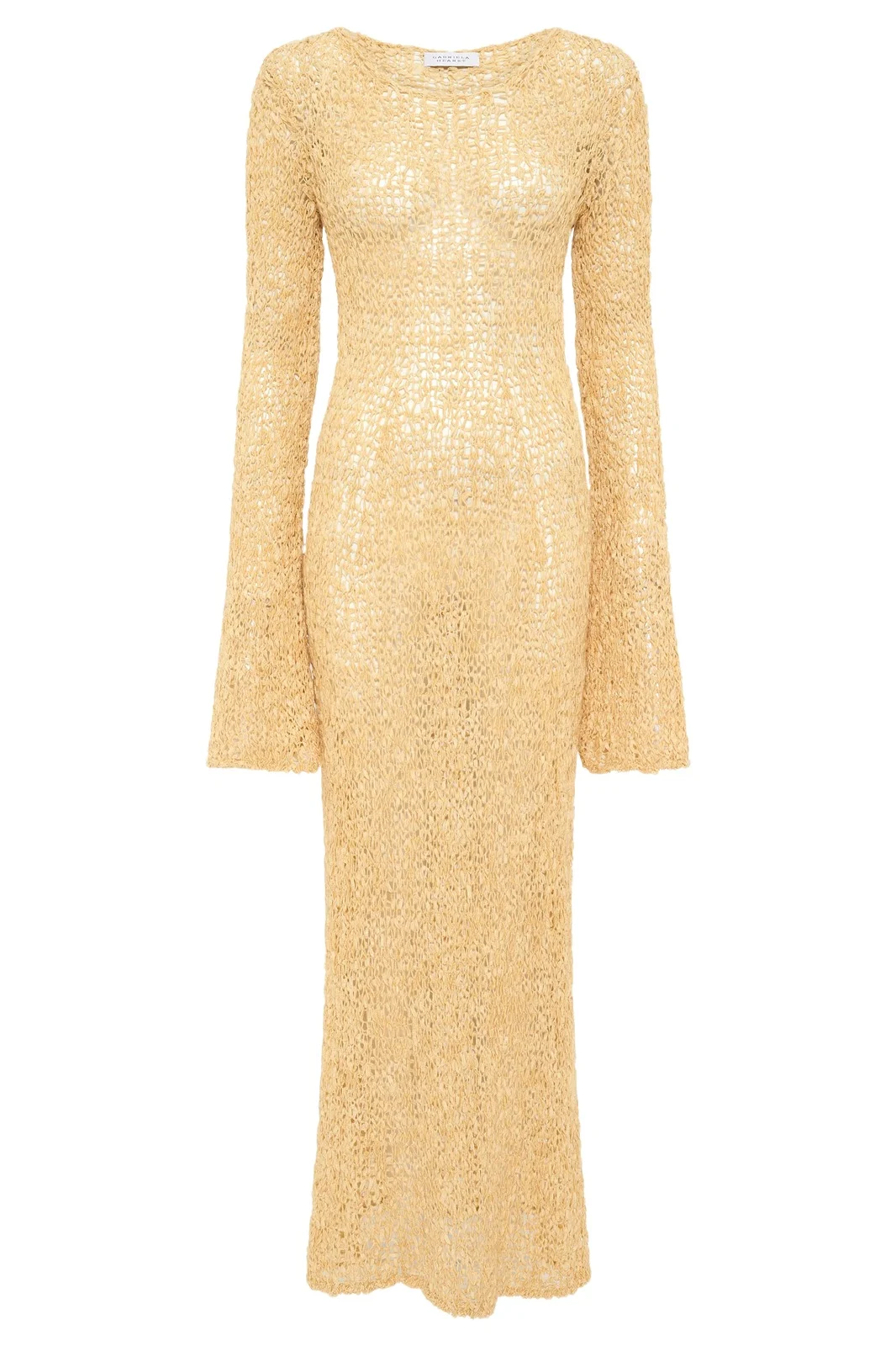 Gabriela Hearst Elinea Knit Maxi Dress in Hay Silk Cashmere Linen