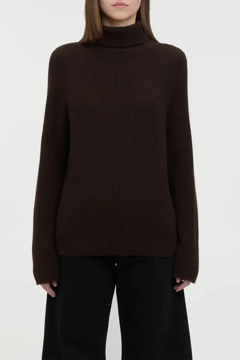 Gabriela Hearst Wigman Knit Turtleneck Sweater in Chocolate Cashmere | Thumbnail 2 Gabriela Hearst Wigman Knit Turtleneck Sweater in Chocolate Cashmere | Thumbnail 2
