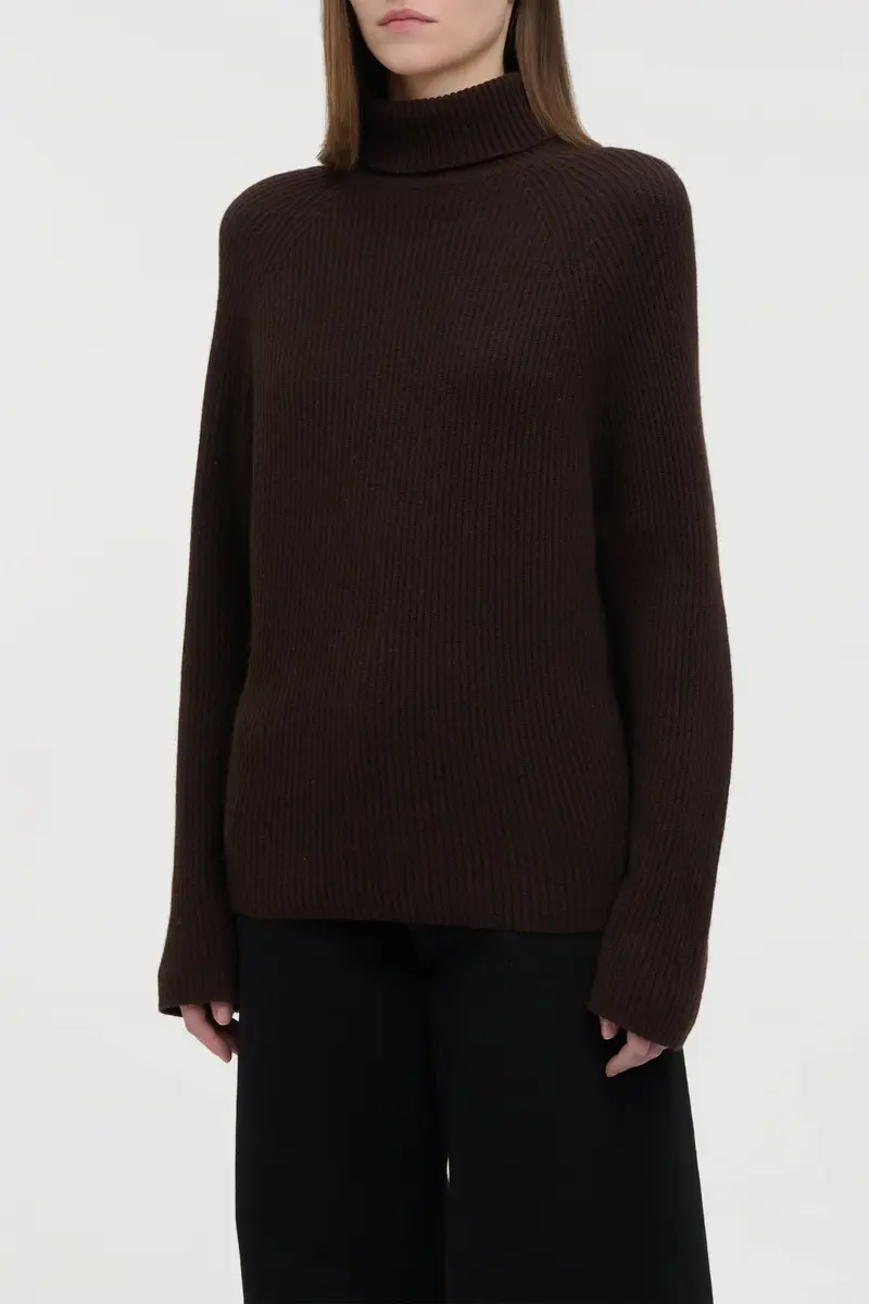 Gabriela Hearst Wigman Knit Turtleneck Sweater in Chocolate Cashmere | Thumbnail 3 Gabriela Hearst Wigman Knit Turtleneck Sweater in Chocolate Cashmere | Thumbnail 3