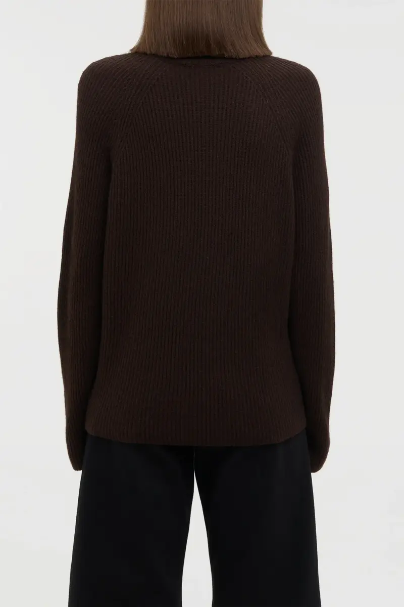 Gabriela Hearst Wigman Knit Turtleneck Sweater in Chocolate Cashmere | Thumbnail 4 Gabriela Hearst Wigman Knit Turtleneck Sweater in Chocolate Cashmere | Thumbnail 4