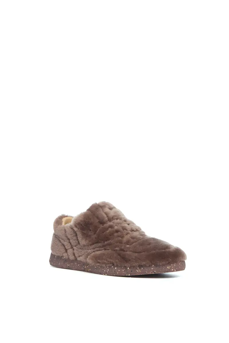 Gabriela Hearst Ohio Slip-on Sneaker in Mocha Shearling | Thumbnail 3