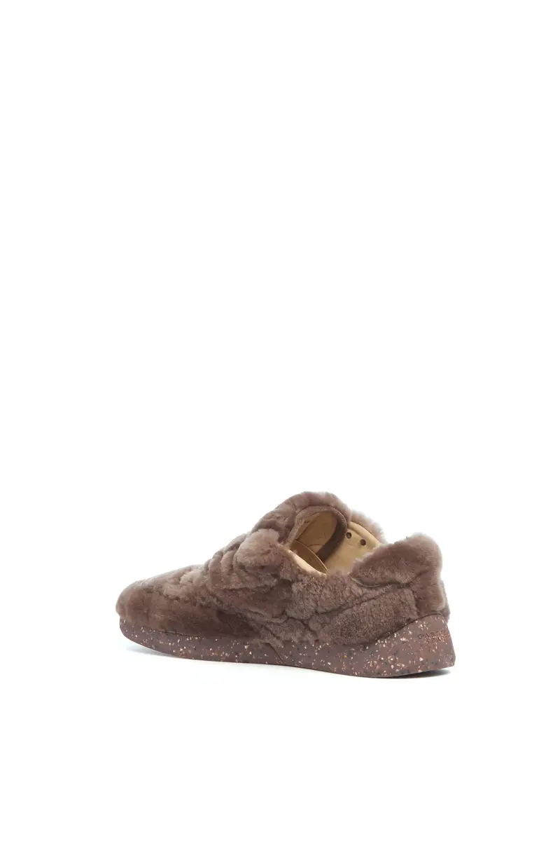 Gabriela Hearst Ohio Slip-on Sneaker in Mocha Shearling | Thumbnail 4