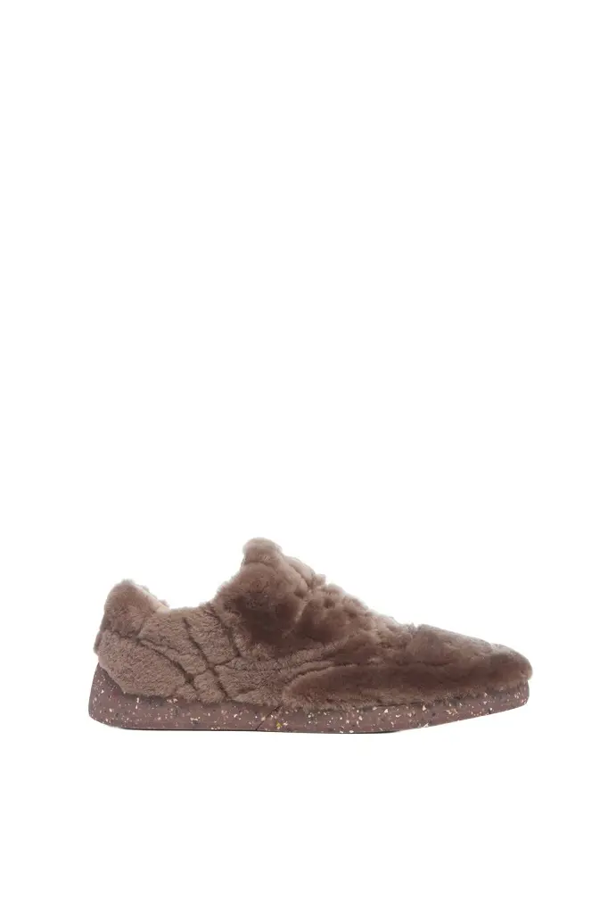 Gabriela Hearst Ohio Slip-on Sneaker in Mocha Shearling