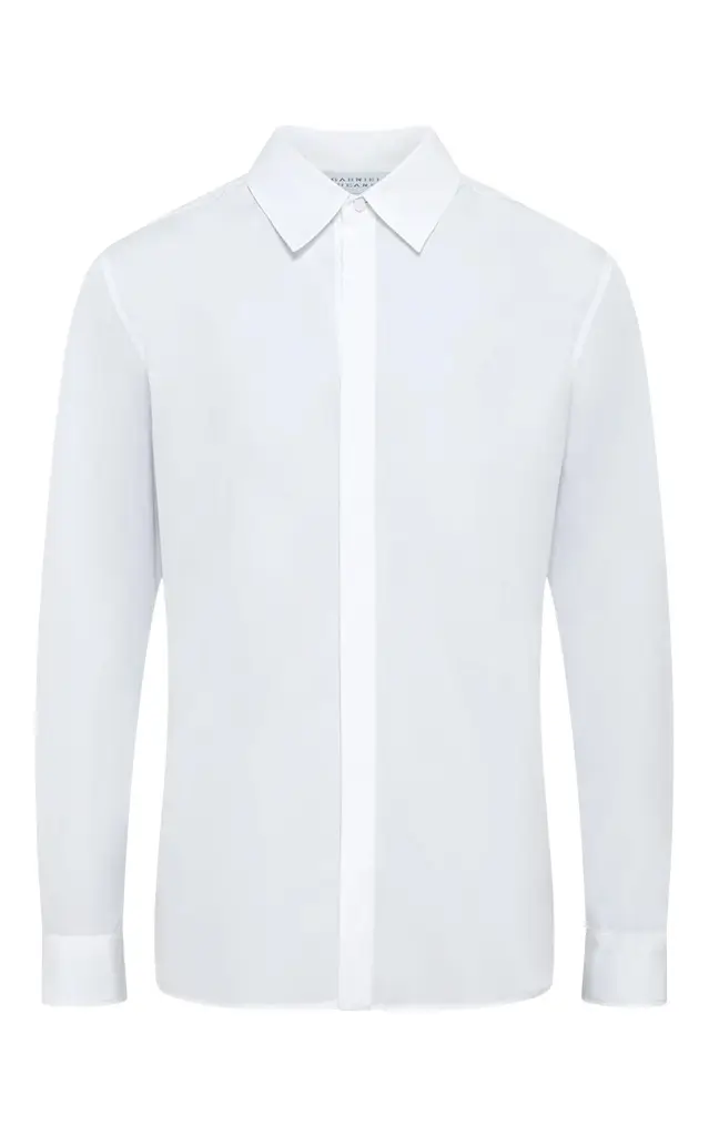 Judie Shirt in White Sea Island Cotton