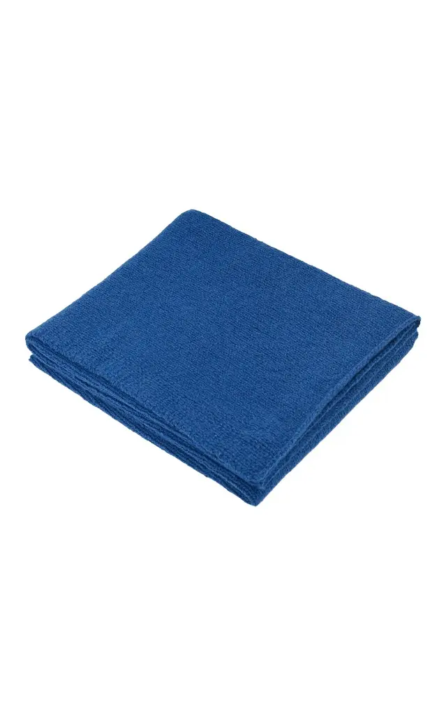 Nyja Knit Blanket in Dark Blue Denim Cashmere Nyja Knit Blanket in Dark Blue Denim Cashmere