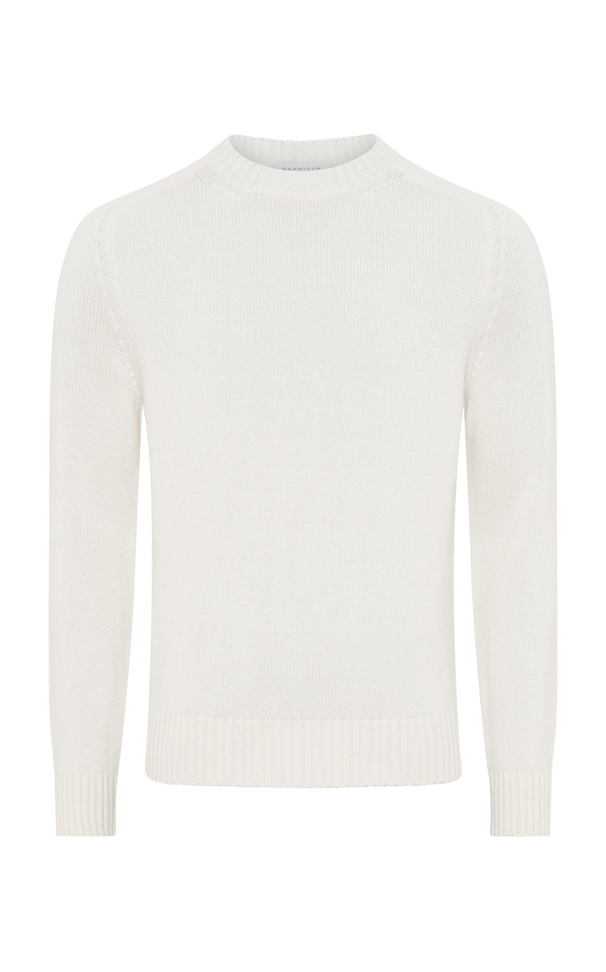 Gabriela Hearst Francesco Knit Crewneck Sweater in Ivory Cashmere