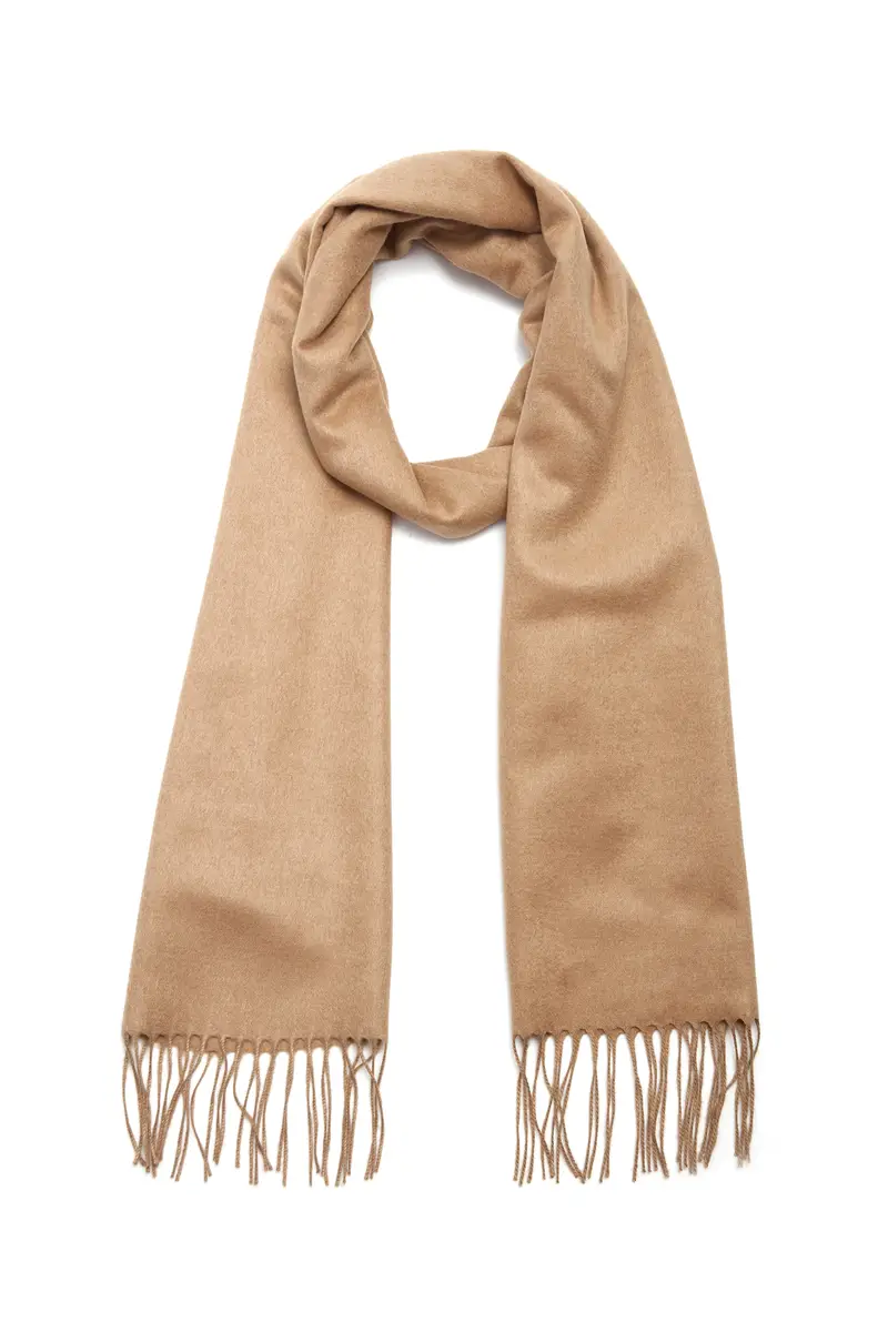 Gabriela Hearst Blaine Fringe Scarf in Camel Brushed Silk Cashmere | Thumbnail 2 Gabriela Hearst Blaine Fringe Scarf in Camel Brushed Silk Cashmere | Thumbnail 2