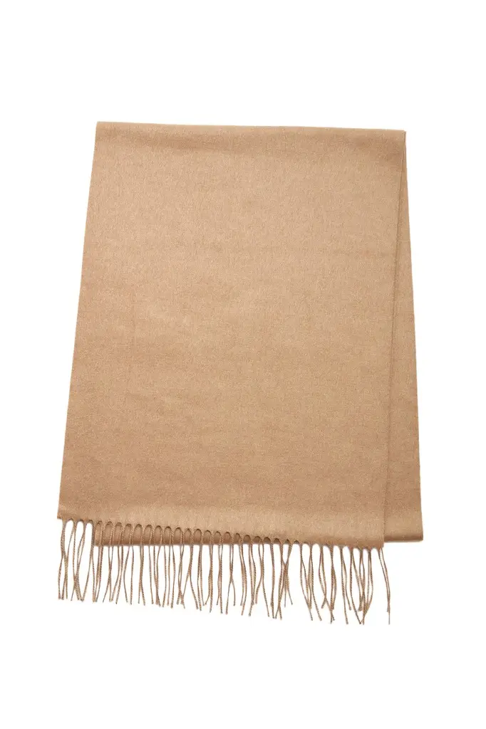 Blaine Fringe Scarf in Camel Brushed Silk Cashmere Blaine Fringe Scarf in Camel Brushed Silk Cashmere
