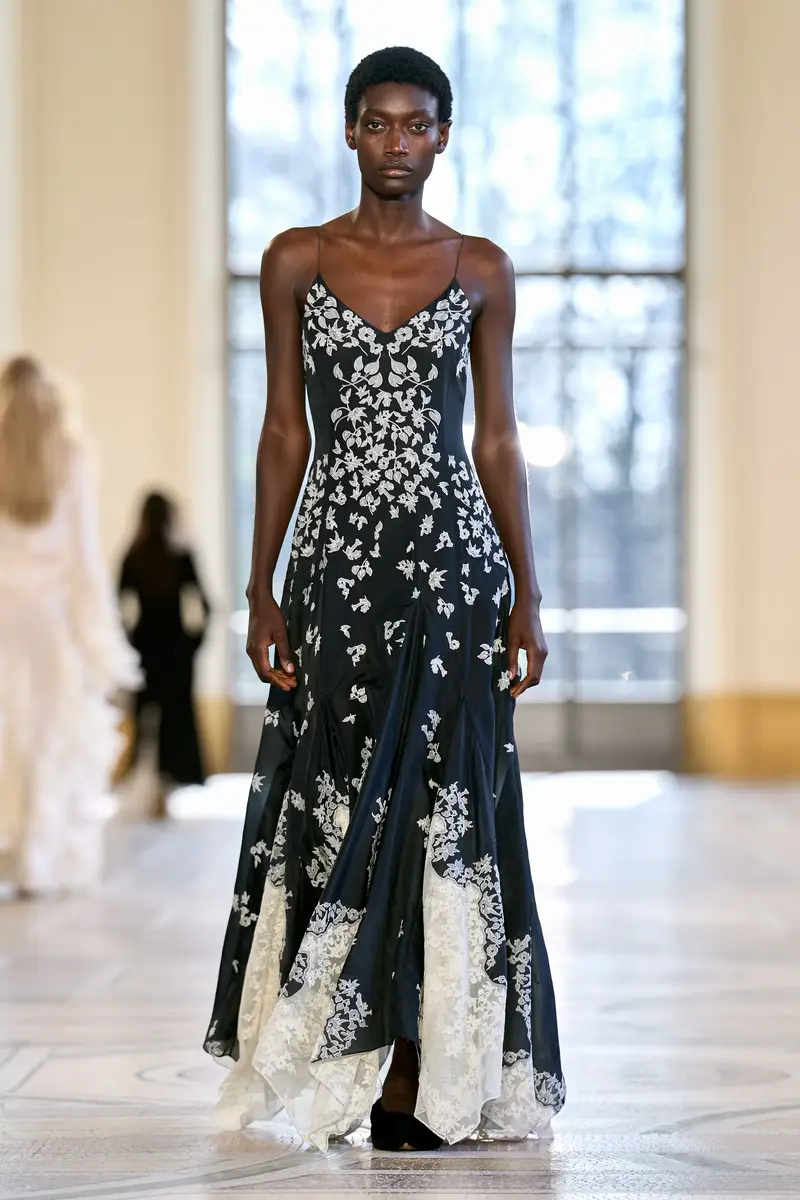 Gabriela Hearst Neville Embroidered Slip Dress in Black Multi Silk Organza | Thumbnail 2 Gabriela Hearst Neville Embroidered Slip Dress in Black Multi Silk Organza | Thumbnail 2