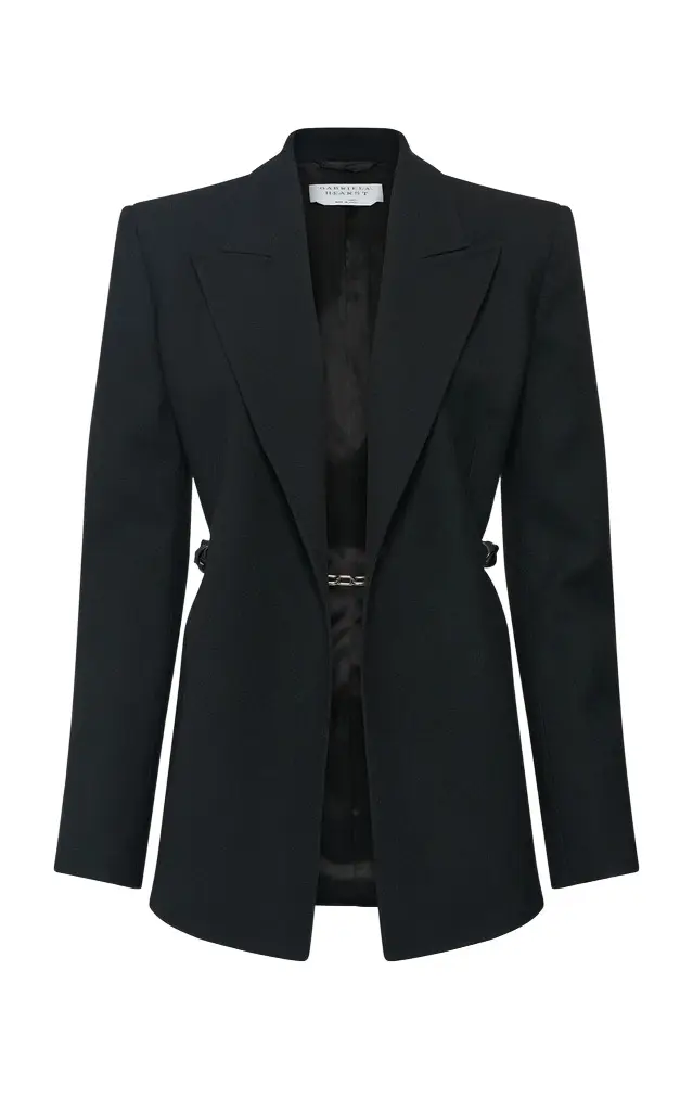 Epona Chain Blazer in Black Recycled Virgin Wool Epona Chain Blazer in Black Recycled Virgin Wool