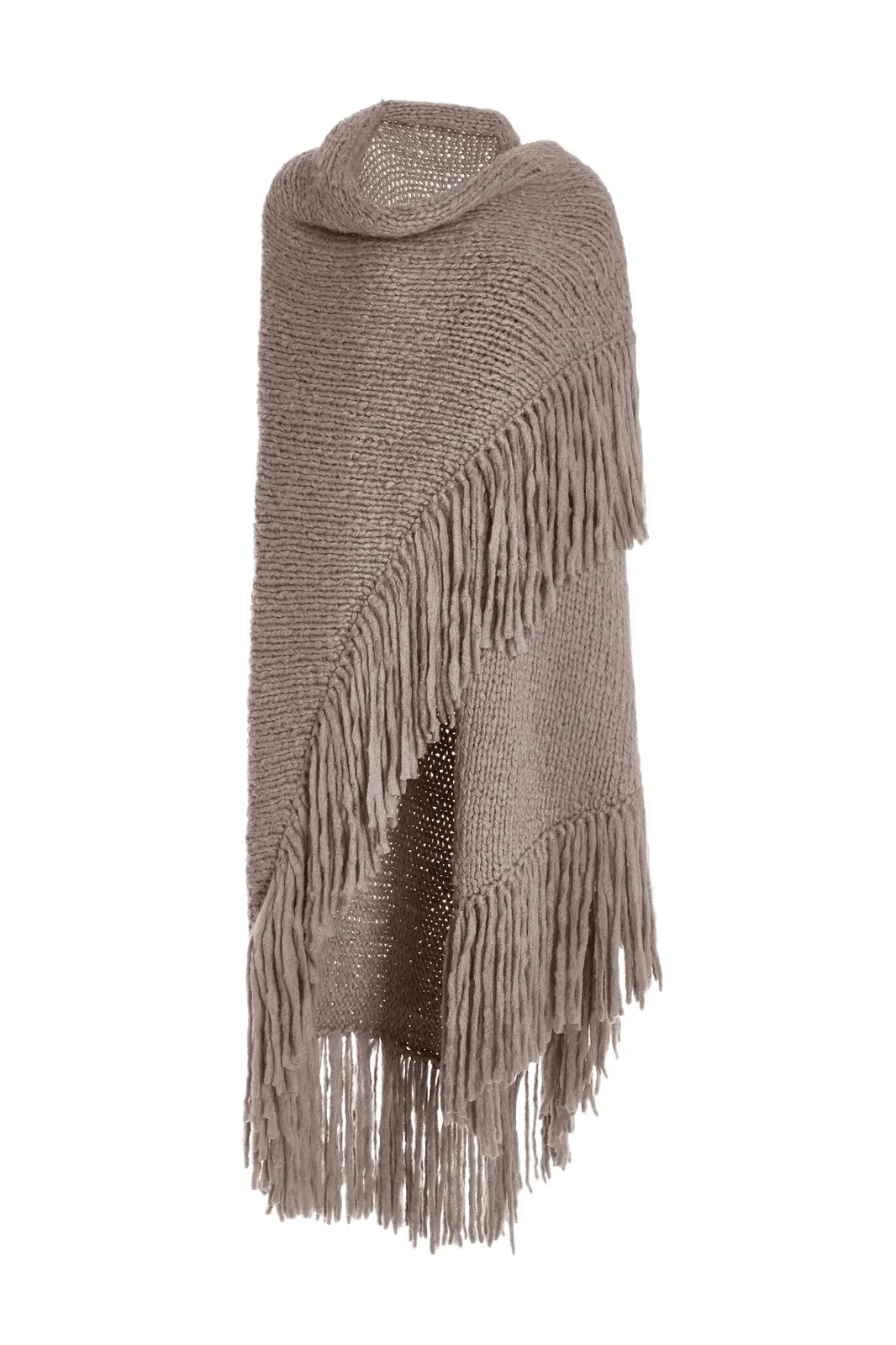 Lauren Knit Wrap in Walnut Welfat Cashmere Lauren Knit Wrap in Walnut Welfat Cashmere
