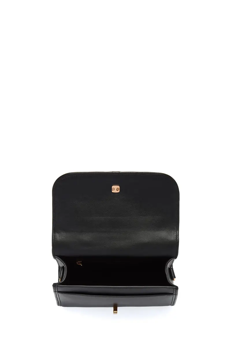 Gabriela Hearst Hand Painted Small Leonora Flap Bag in Black & White Leather | Thumbnail 5