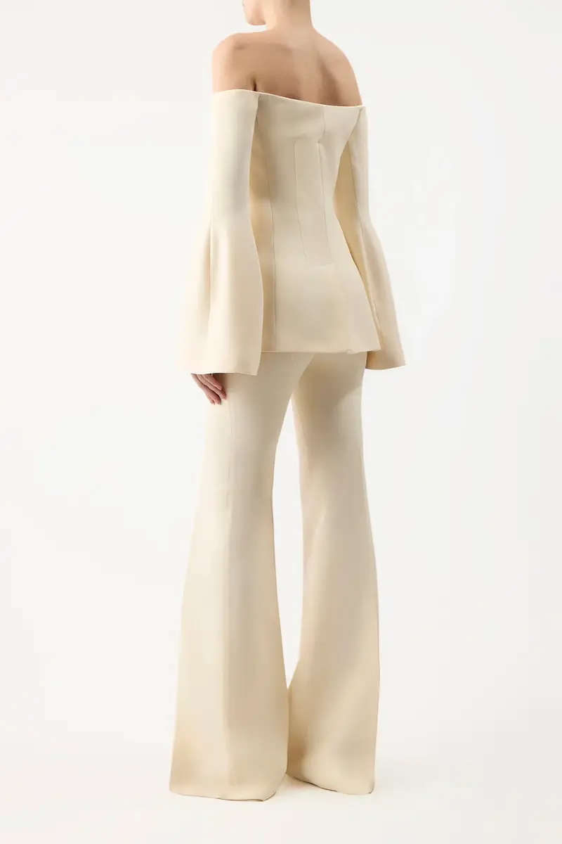 Gabriela Hearst Rhein Pant in Ivory Wool Silk Cady | Thumbnail 4 Gabriela Hearst Rhein Pant in Ivory Wool Silk Cady | Thumbnail 4