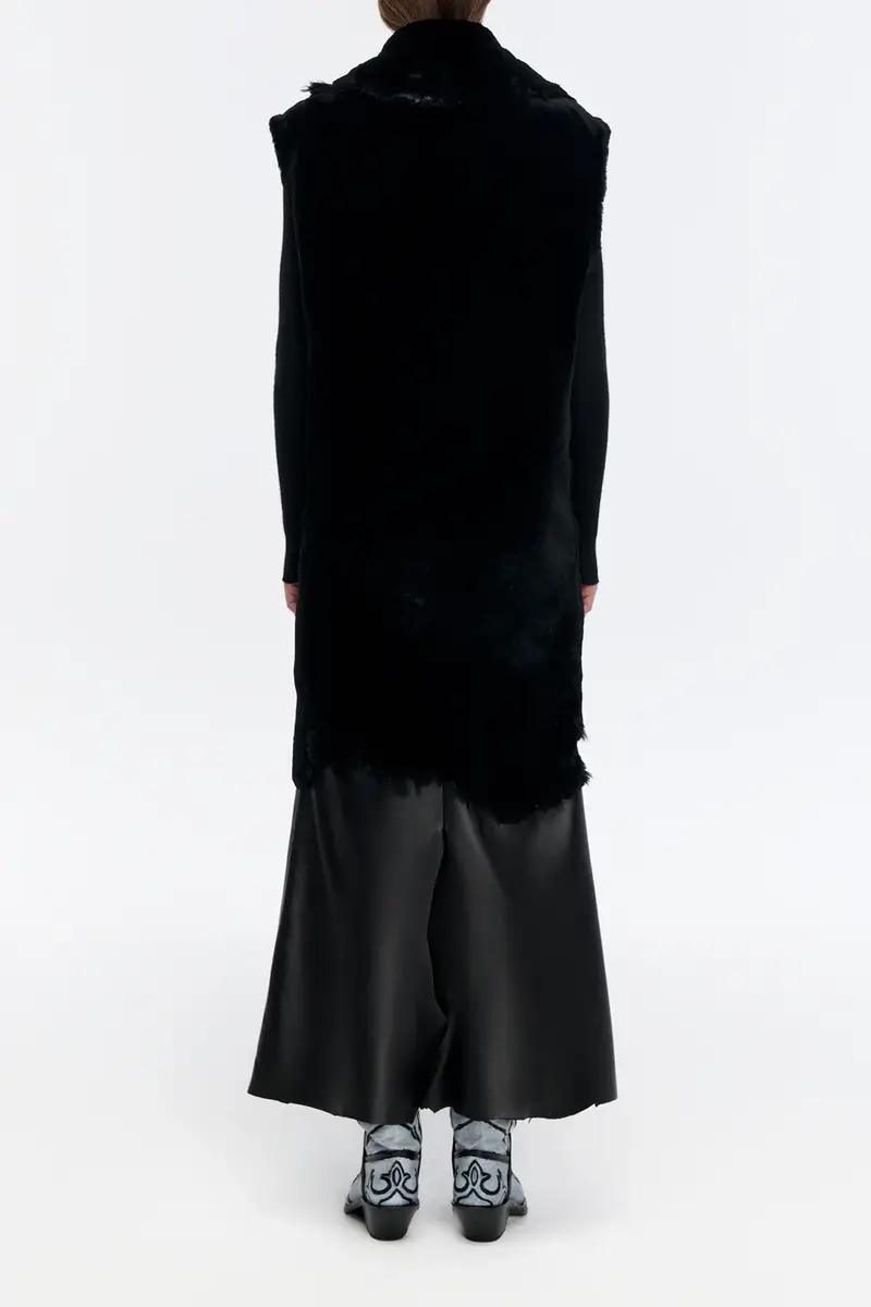 Gabriela Hearst Diviner Raw Cut Jacket Liner in Black Shearling | Thumbnail 5 Gabriela Hearst Diviner Raw Cut Jacket Liner in Black Shearling | Thumbnail 5