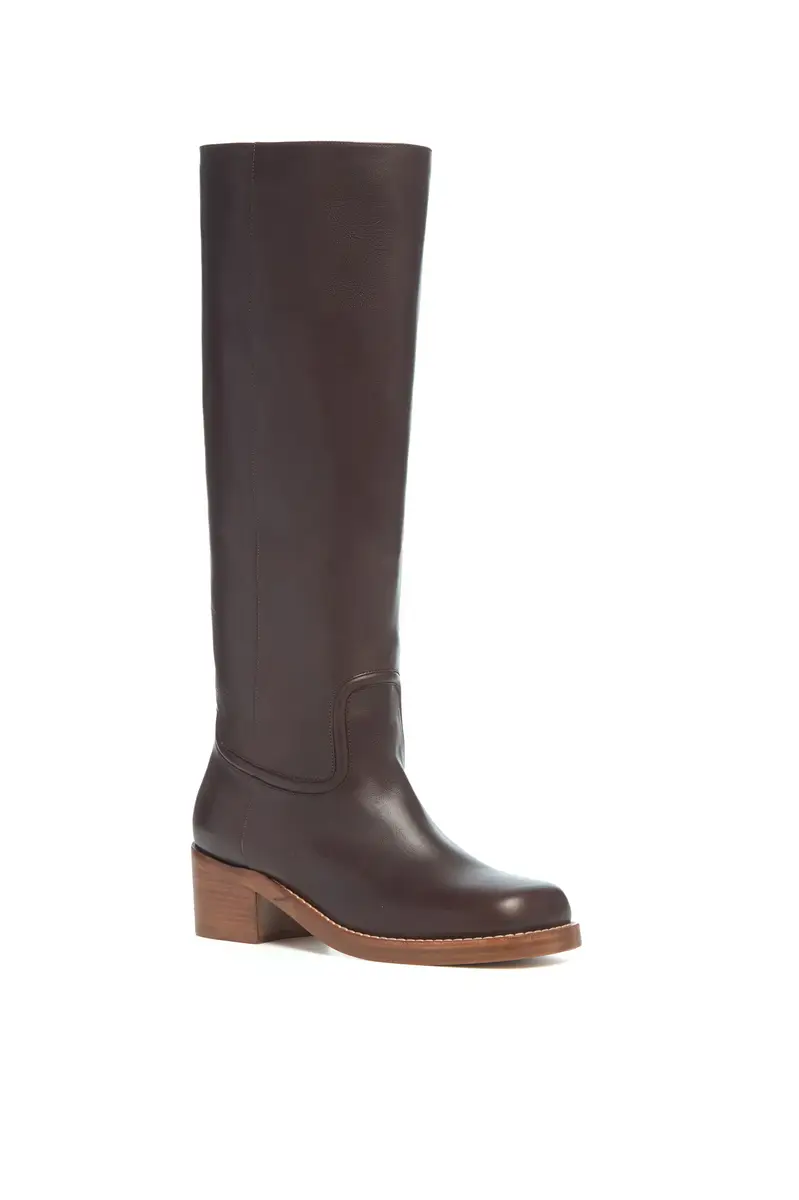 Gabriela Hearst Marion Tall Boot in Dark Brown Leather | Thumbnail 2
