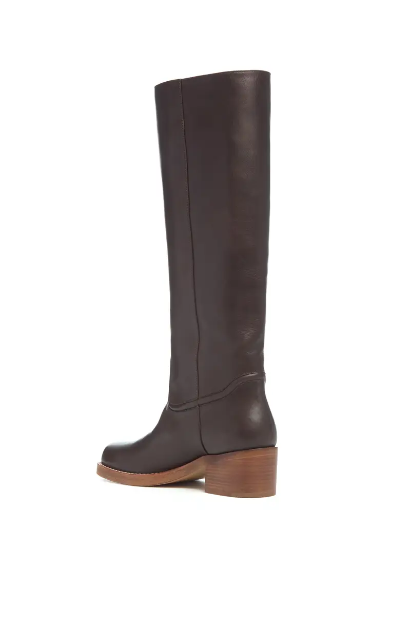 Gabriela Hearst Marion Tall Boot in Dark Brown Leather | Thumbnail 3