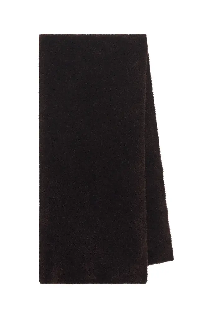 Gabriela Hearst Eunoia Knit Scarf in Chocolate Silk