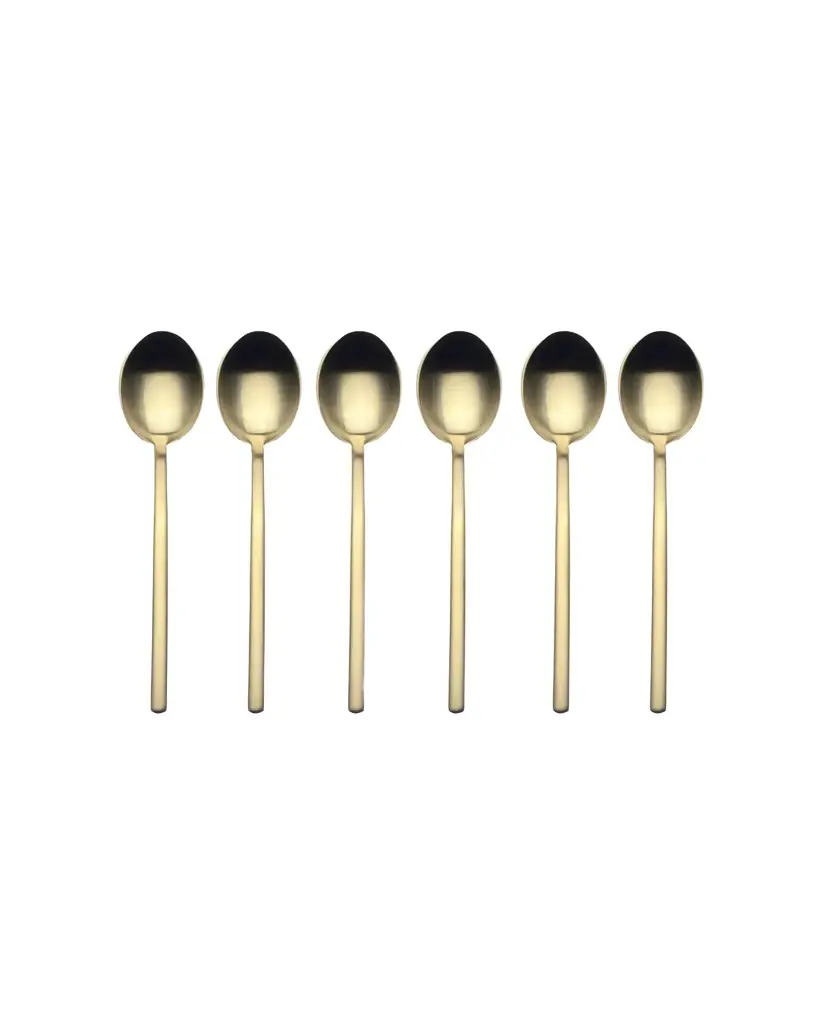 Mepra Due Ice Oro 6-Piece Coffee Spoon Set