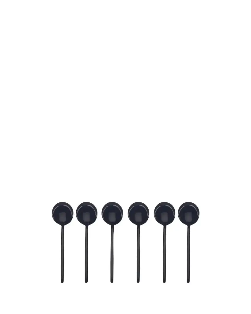 Mepra Due Oro Nero Espresso Spoons, Set of 6