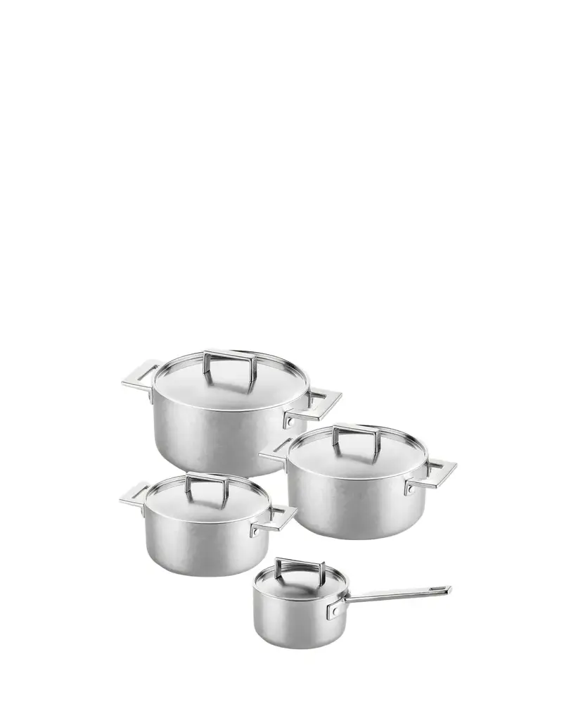 Mepra Attiva Pewter 8-Piece Cookware Set