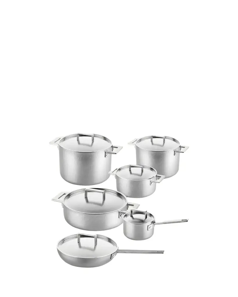 Mepra Attiva Pewter 12-Piece Cookware Set