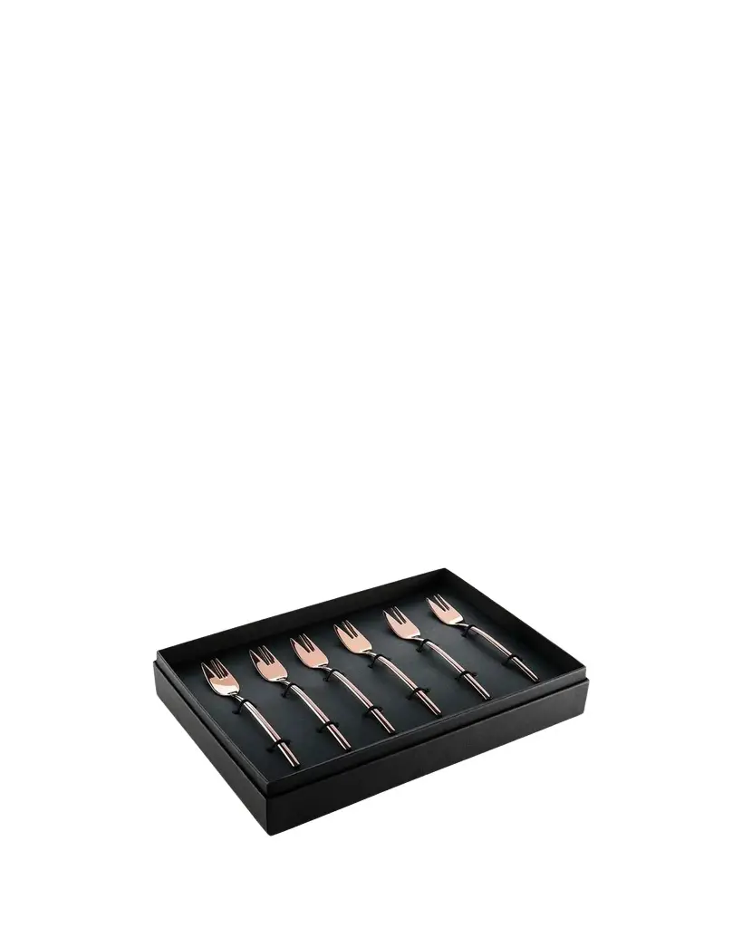 Mepra Due Bronxo 6-Piece Cake Fork Set