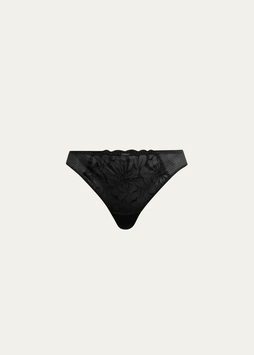 Chantelle Fleur Sheer Floral-Embroidered Thong | Thumbnail 2 Chantelle Fleur Sheer Floral-Embroidered Thong | Thumbnail 2