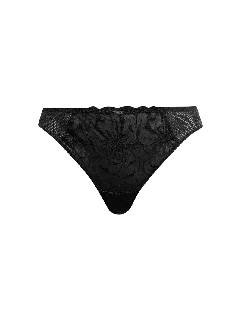 Chantelle Fleur Sheer Floral-Embroidered Thong