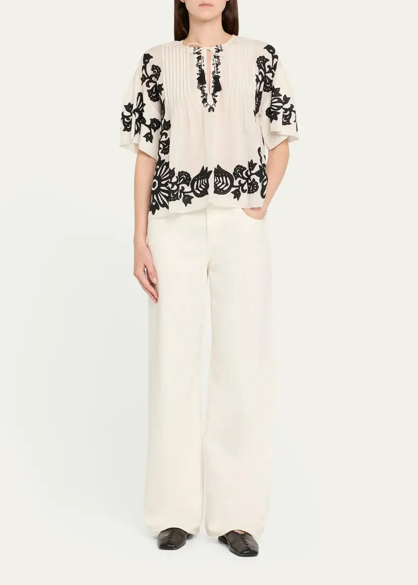Sea Liliana Short-Sleeve Appliqué Top | Thumbnail 2 Sea Liliana Short-Sleeve Appliqué Top | Thumbnail 2