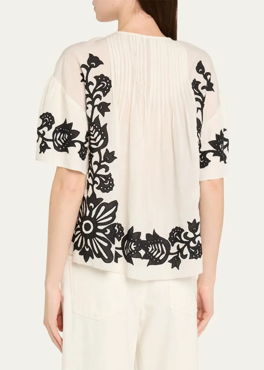 Sea Liliana Short-Sleeve Appliqué Top | Thumbnail 3 Sea Liliana Short-Sleeve Appliqué Top | Thumbnail 3