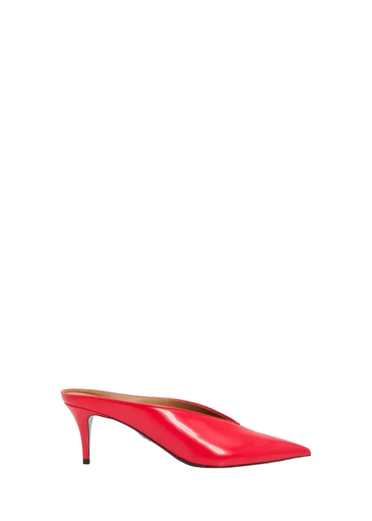 Stella McCartney 60mm Brushed Pointed-Toe Mules