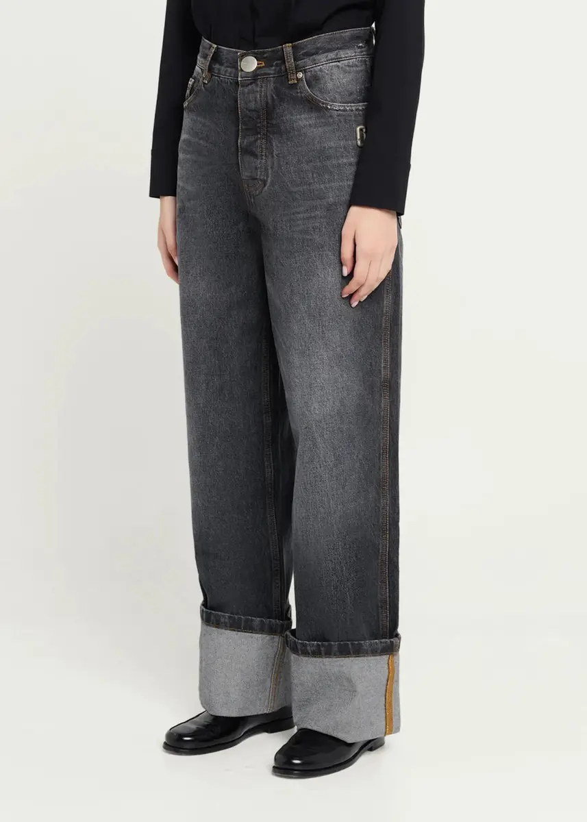 Marc Jacobs Cuffed Wide-Leg Jeans | Thumbnail 4 Marc Jacobs Cuffed Wide-Leg Jeans | Thumbnail 4