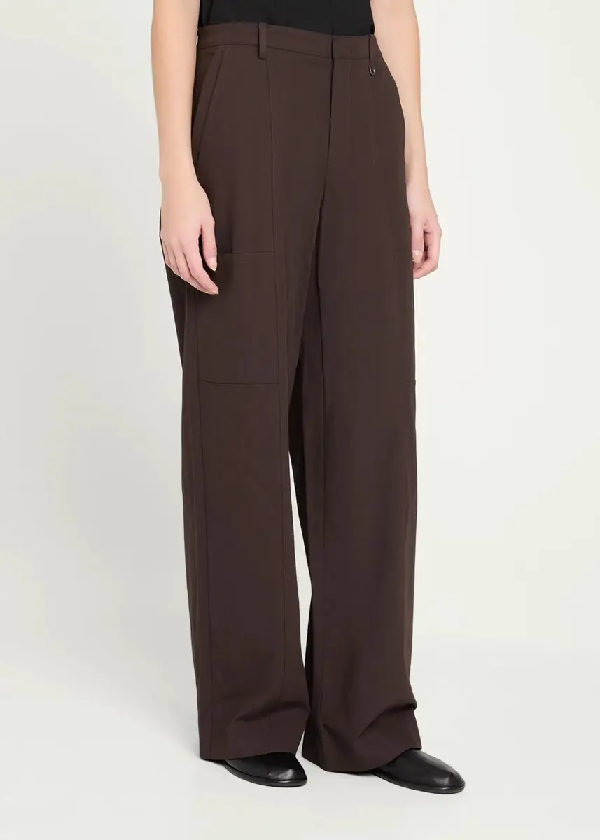 Vince Mid-Rise Paneled Stretch Cotton Pants | Thumbnail 4 Vince Mid-Rise Paneled Stretch Cotton Pants | Thumbnail 4