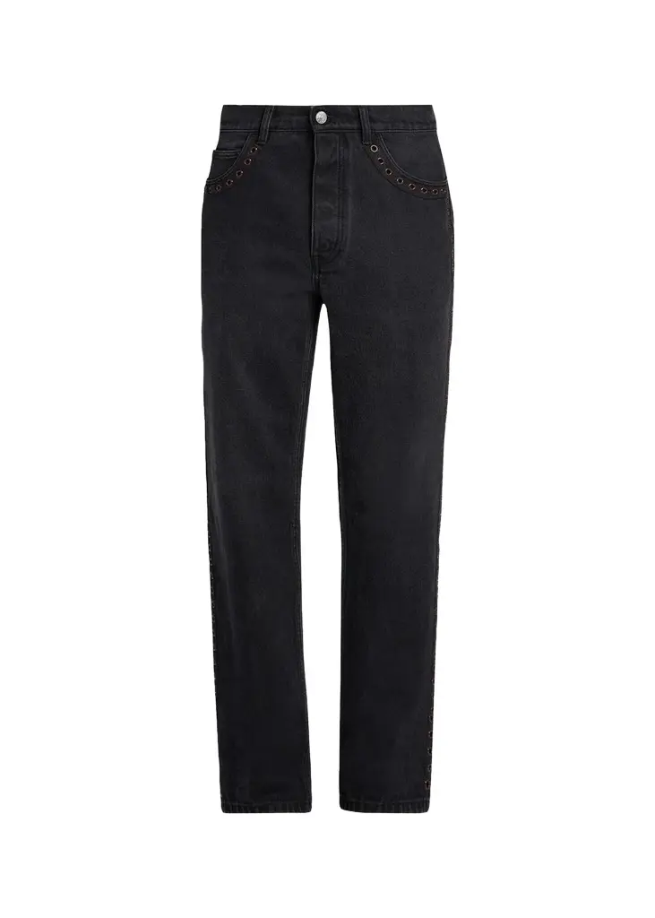 Marni Grommet-Trimmed Straight-Leg Jeans