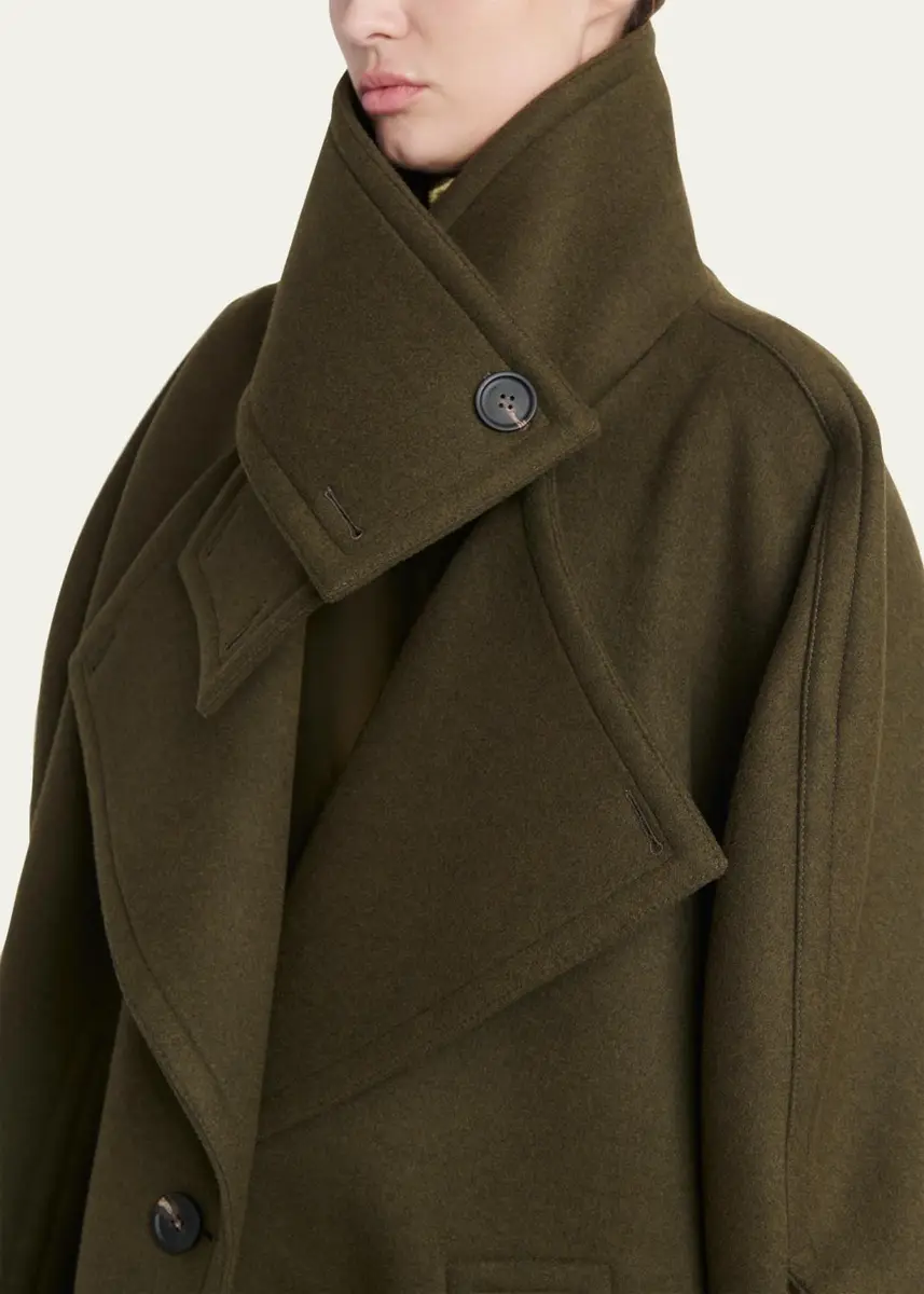 Ferragamo Wool-Cashmere Double-Collar Cocoon Coat | Thumbnail 5 Ferragamo Wool-Cashmere Double-Collar Cocoon Coat | Thumbnail 5