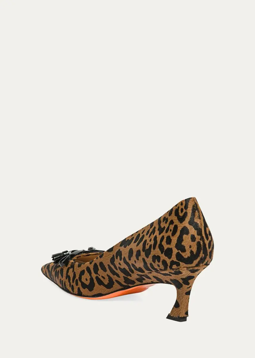 Santoni Adri 55MM Leopard-Print Calf Hair Pumps | Thumbnail 2 Santoni Adri 55MM Leopard-Print Calf Hair Pumps | Thumbnail 2