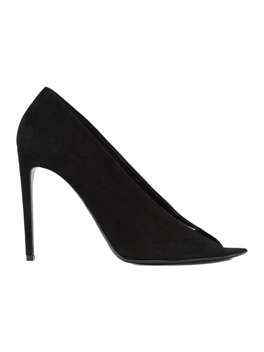 Valentino Garavani 105mm Open Toe Revele Suede Pumps