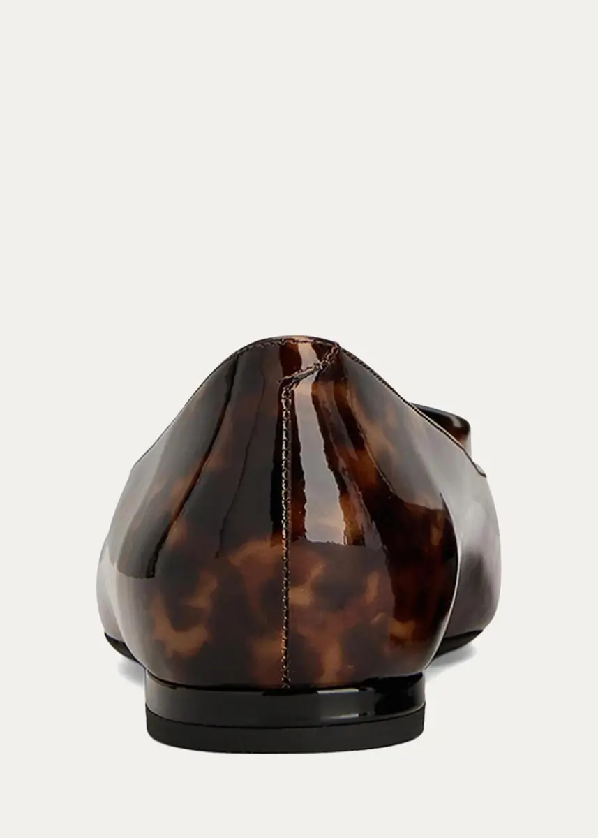 Roger Vivier Gommettine Turtle Printed Leather Ballerina Flats | Thumbnail 2