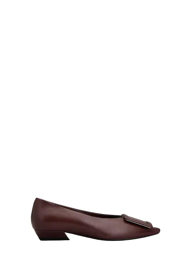 Belle Vivier 25mm Leather Ballerina Flats